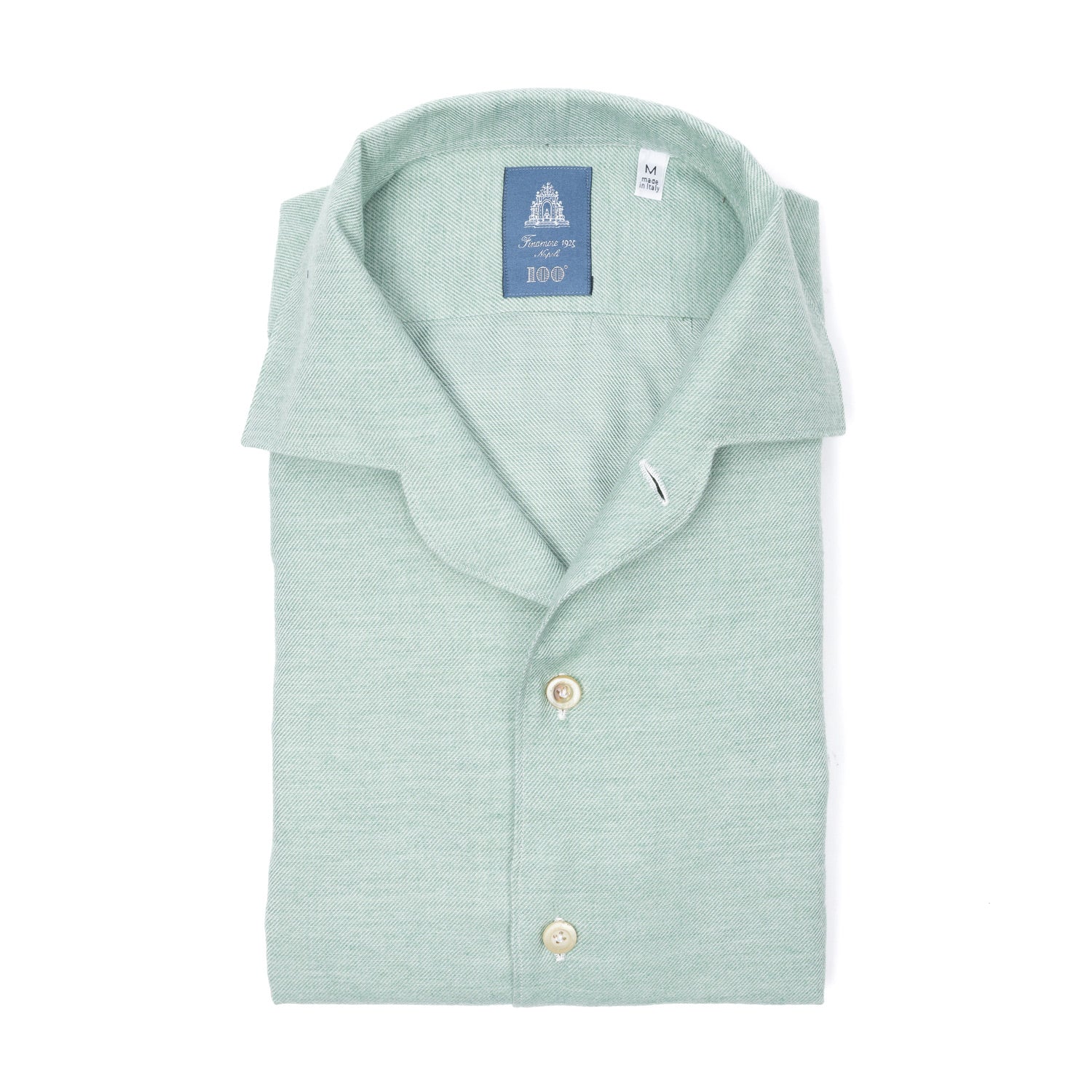 Special Edition: Sports Shirt "Flanella Lusso" made of Cotton and Cashmere - Collo Nivo